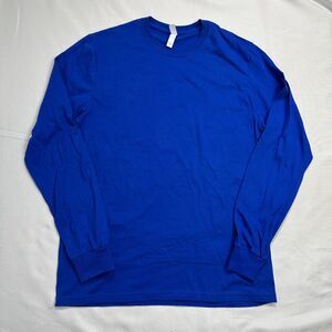 NEW Volunteer Knitwear Royal Blue Long Sleeve T-Shirt Men’s Large Made in USA